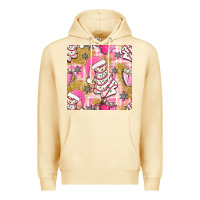 Pina Colada christmas cake and pink mug seamless pattern bbs Premium Hoodie - BundleAndBundleShop