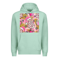 Seafoam christmas cake and pink mug seamless pattern bbs Premium Hoodie - BundleAndBundleShop