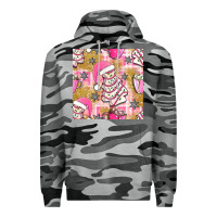 Slate Camo christmas cake and pink mug seamless pattern bbs Premium Hoodie - BundleAndBundleShop