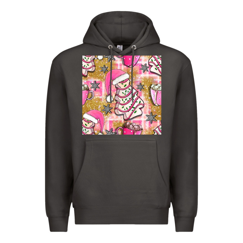 Christmas Cake And Pink Mug Seamless Pattern Bbs Premium Hoodie by BundleAndBundleShop | Teevron