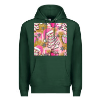 Sports Green christmas cake and pink mug seamless pattern bbs Premium Hoodie - BundleAndBundleShop