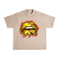 French Oak softball lips Urban Heavy Tee - Zillion Design Studio