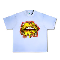 Grape Ice softball lips Urban Heavy Tee - Zillion Design Studio