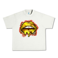 Pistachio softball lips Urban Heavy Tee - Zillion Design Studio