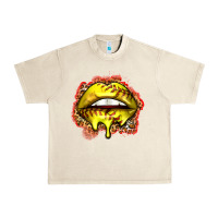 Sandshell softball lips Urban Heavy Tee - Zillion Design Studio