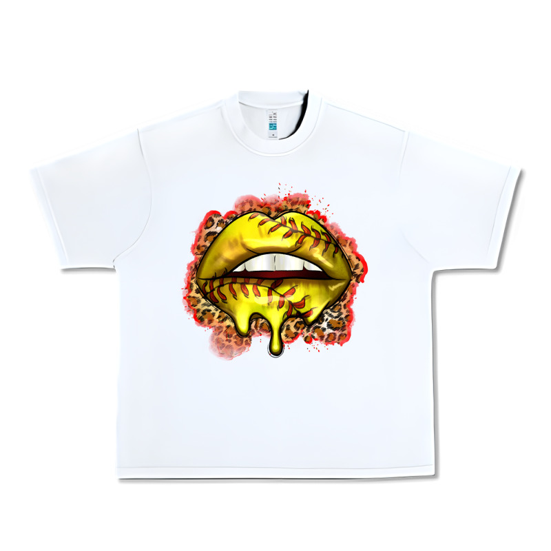 Softball Lips Urban Heavy Tee by Zillion Design Studio | Teevron