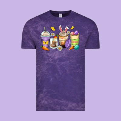 Easter Day Coffee Cups Vintage Tee Designed By Zillion Design Studio