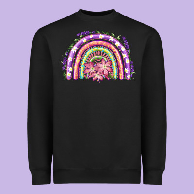 Heavyweight Sweatshirt Easter Floral Spring Rainbow