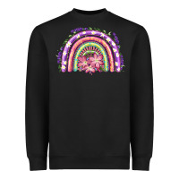 Black Easter Floral Spring Rainbow Heavyweight Sweatshirt - RanaPortraitStore