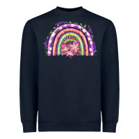 Navy Easter Floral Spring Rainbow Heavyweight Sweatshirt - RanaPortraitStore