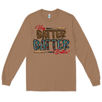 Toasted Coconut hey batter batter batter Long Sleeve Tee - CowhideDigitalArt