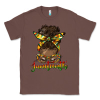 Chestnut juneteenth black woman messy bun Classic Tee - HRA Design Shop