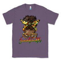 Lavender juneteenth black woman messy bun Classic Tee - HRA Design Shop