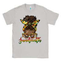 Moon Dust juneteenth black woman messy bun Classic Tee - HRA Design Shop