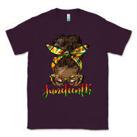 Plum juneteenth black woman messy bun Classic Tee - HRA Design Shop