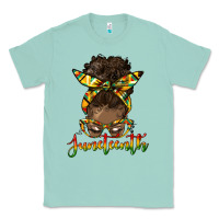 Seafoam juneteenth black woman messy bun Classic Tee - HRA Design Shop