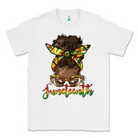 White juneteenth black woman messy bun Classic Tee - HRA Design Shop