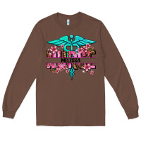 Chestnut floral nurse custom name Long Sleeve Tee - AdoDesignShop