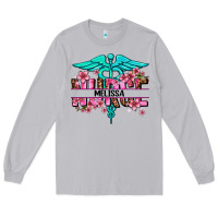 Moon Dust floral nurse custom name Long Sleeve Tee - AdoDesignShop