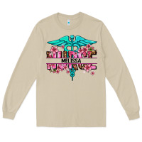 Mushroom floral nurse custom name Long Sleeve Tee - AdoDesignShop