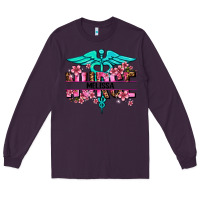 Plum floral nurse custom name Long Sleeve Tee - AdoDesignShop