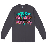 Smoke floral nurse custom name Long Sleeve Tee - AdoDesignShop