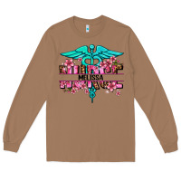 Toasted Coconut floral nurse custom name Long Sleeve Tee - AdoDesignShop