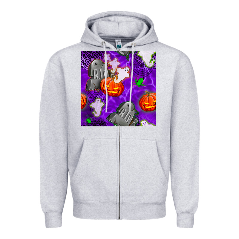 Tombstone And Ghosts Seamless Paternal Zipper Hoodie by BundleAndBundleShop | Teevron
