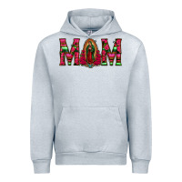 Heather Grey Mom with Floral Aztec and Leopard Background Urban Hoodie - Bettercallsaul