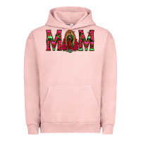Pigment Salmon Mom with Floral Aztec and Leopard Background Urban Hoodie - Bettercallsaul