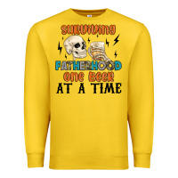 Lemon surviving fatherhood one beer at a time Premium Sweatshirt - MaliasSmallBusiness
