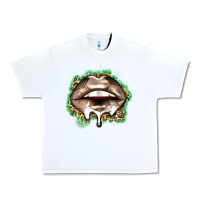 White soccer lips Urban Heavy Tee - Zillion Design Studio