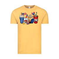 Vintage Mustard 4th of july coffee cups Vintage Tee - Zillion Design Studio