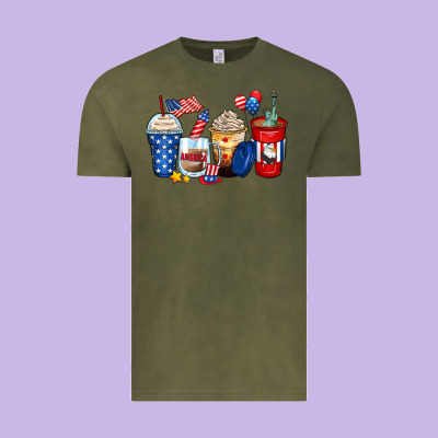 4th Of July Coffee Cups Vintage Tee Designed By Zillion Design Studio
