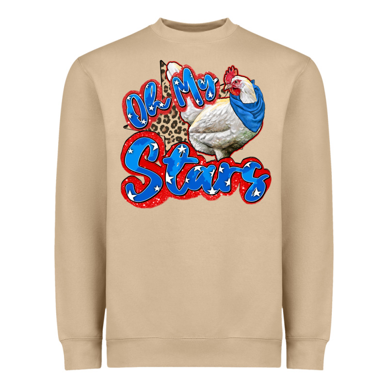 Oh My Stars Chicken Heavyweight Sweatshirt by Zillion Design Studio | Teevron