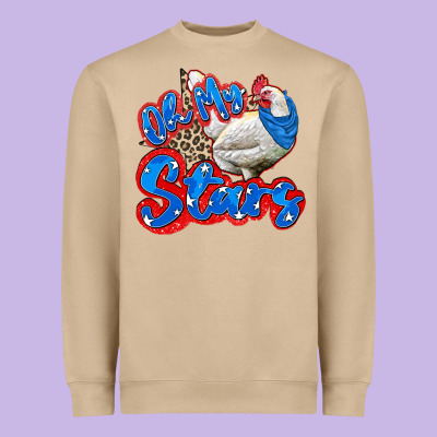 Oh My Stars Chicken Heavyweight Sweatshirt Designed By Zillion Design Studio