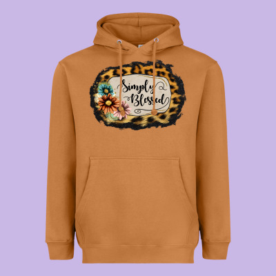 Simply Blessed Heavyweight Hoodie Designed By Jasminsmagicworld