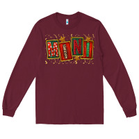 Burgundy mini christmas Long Sleeve Tee - FaDigitalArtStudio