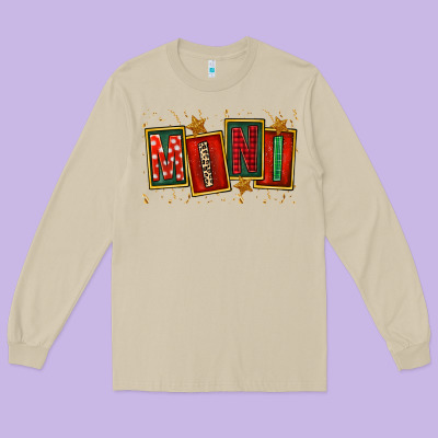Mini Christmas Long Sleeve Tee Designed By Fadigitalartstudio