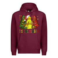 Burgundy tis' the season softball christmas cakes bbs Premium Hoodie - BundleAndBundleShop