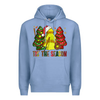Colony Blue tis' the season softball christmas cakes bbs Premium Hoodie - BundleAndBundleShop