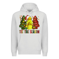 Dove Grey tis' the season softball christmas cakes bbs Premium Hoodie - BundleAndBundleShop