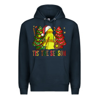 Navy tis' the season softball christmas cakes bbs Premium Hoodie - BundleAndBundleShop