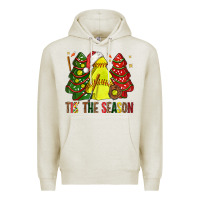 Oatmeal Heather tis' the season softball christmas cakes bbs Premium Hoodie - BundleAndBundleShop