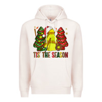 Pale Pink tis' the season softball christmas cakes bbs Premium Hoodie - BundleAndBundleShop