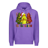 Purple tis' the season softball christmas cakes bbs Premium Hoodie - BundleAndBundleShop