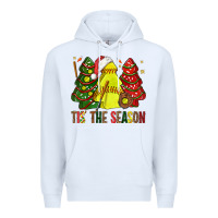 White tis' the season softball christmas cakes bbs Premium Hoodie - BundleAndBundleShop