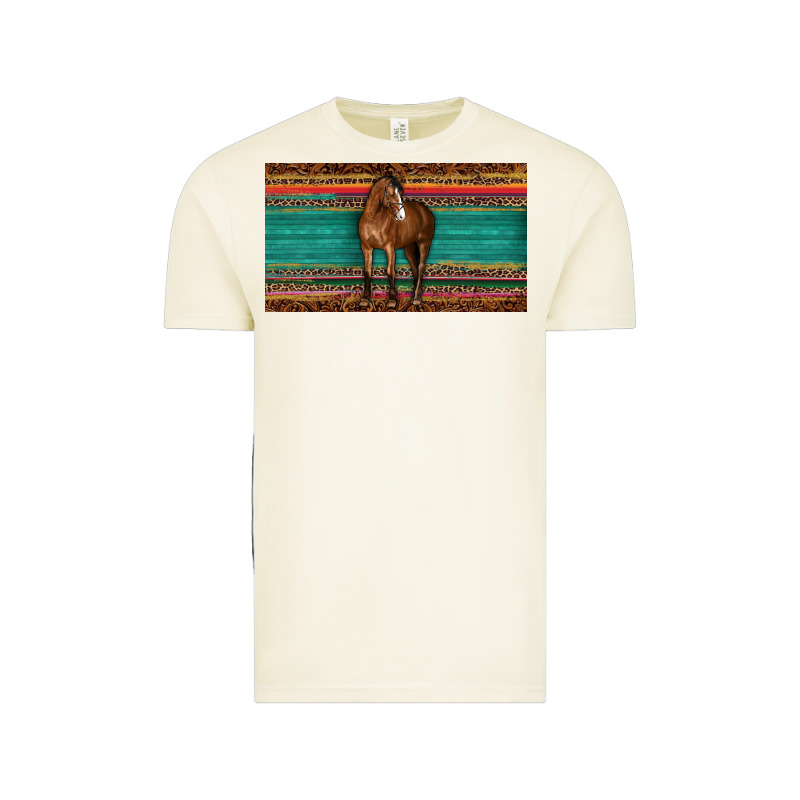 Western Horse Serape Tooled Leather Leopard  Sippy Cup Vintage Tee by BarkalooDesign | Teevron