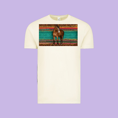 Western Horse Serape Tooled Leather Leopard  Sippy Cup Vintage Tee Designed By Barkaloodesign