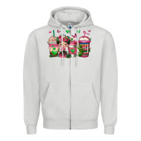 Dove Grey mexican coffee cups cafecito Zipper Hoodie - Jasminsmagicworld